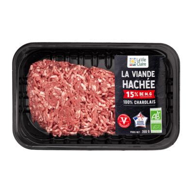 Viande hachée 100% charolaise 15% MG bio