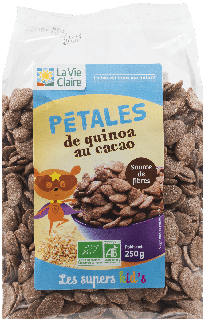 Pétales de quinoa au cacao bio