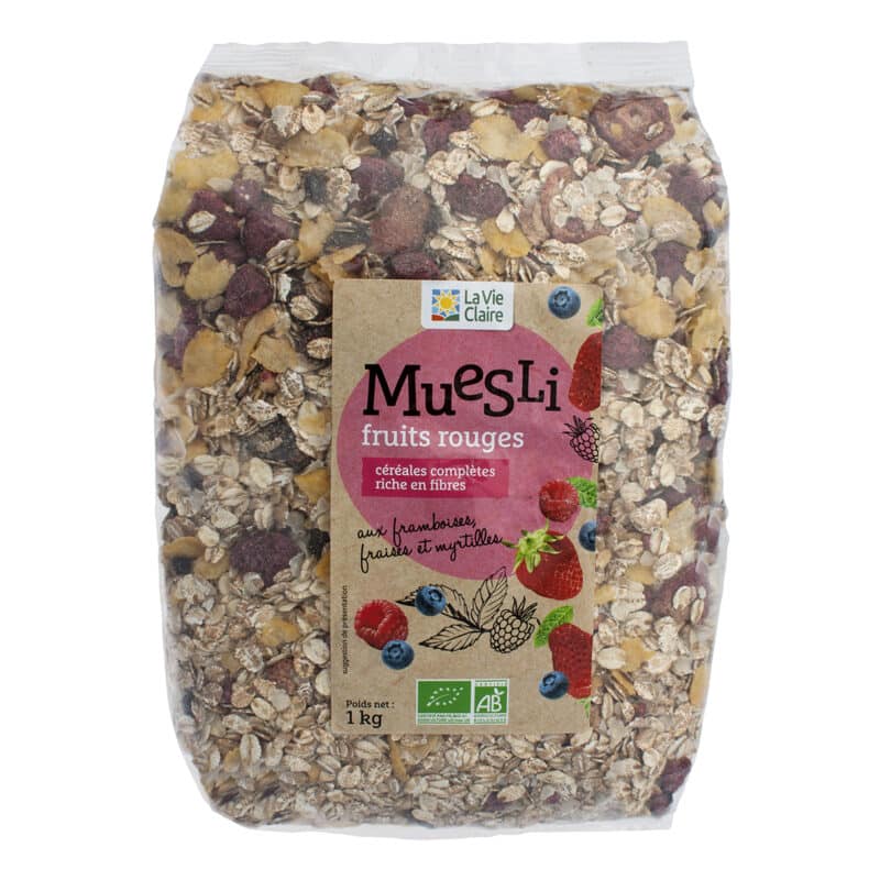 Muesli aux fruits rouges bio