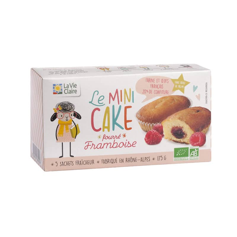 Mini cakes fourrés à la framboise bio