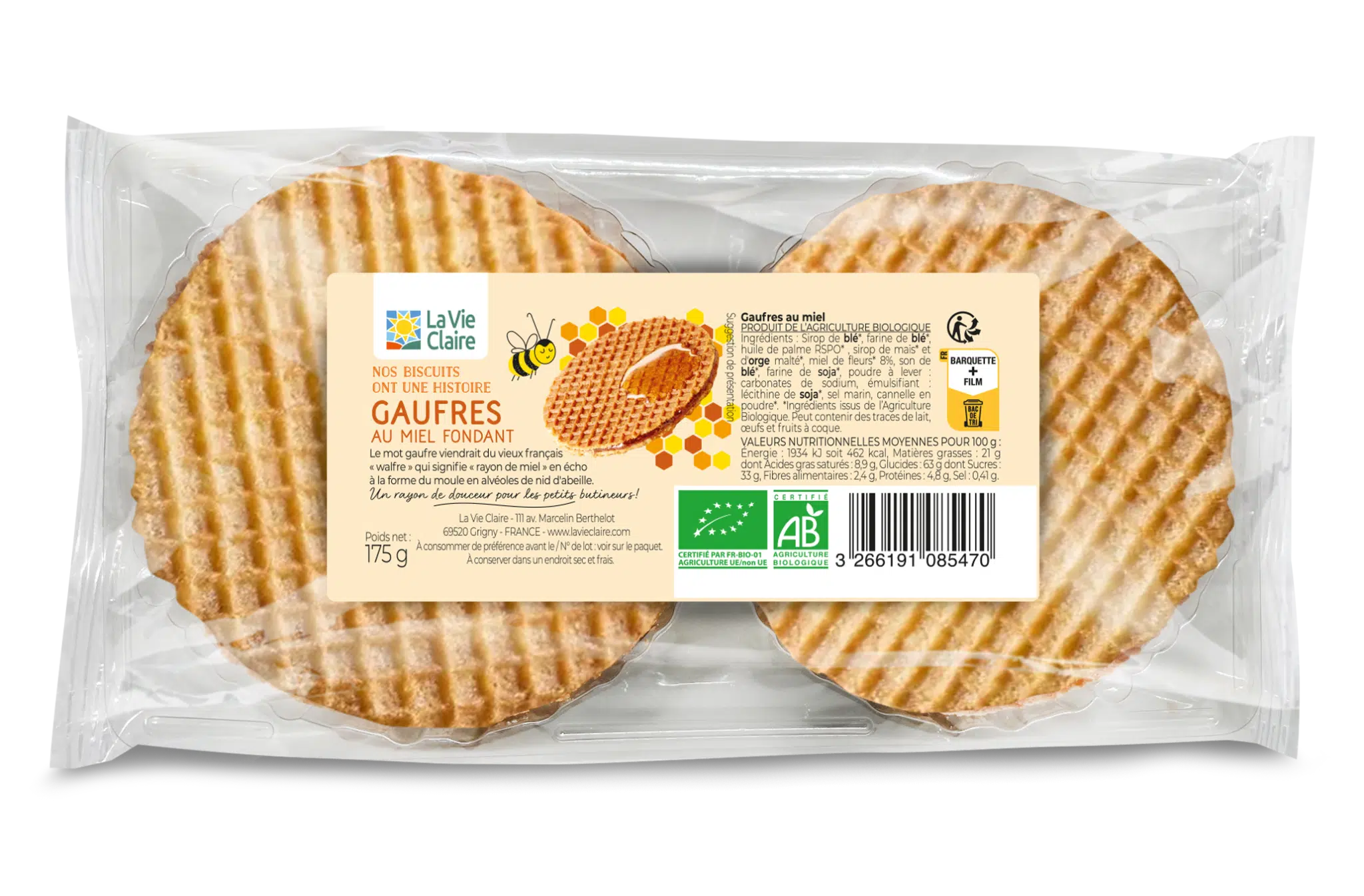 Gaufres au miel bio