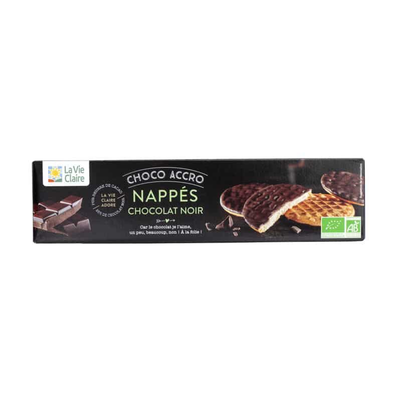 Biscuits nappés de chocolat noir bio