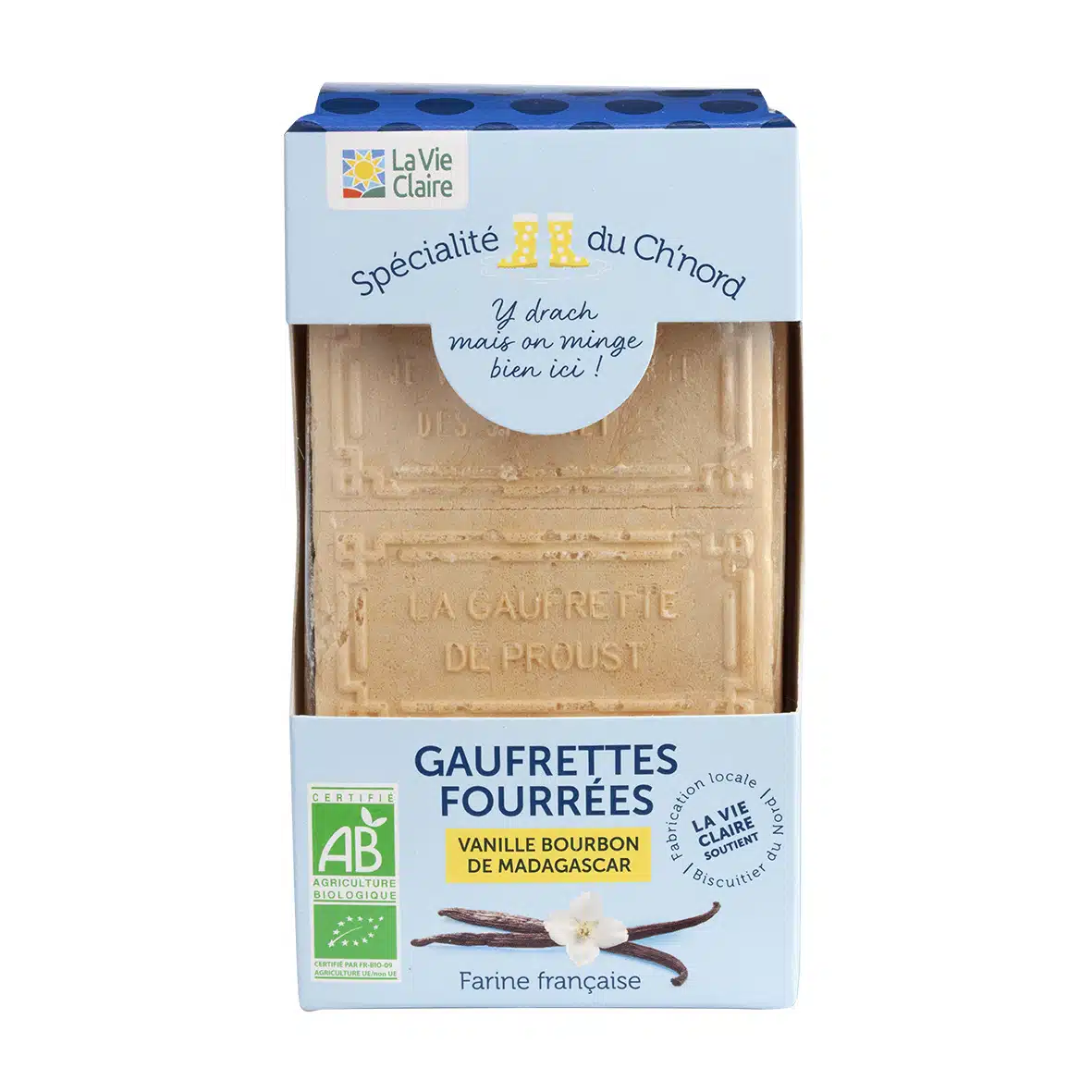 Gaufrettes fourrées vanille bio