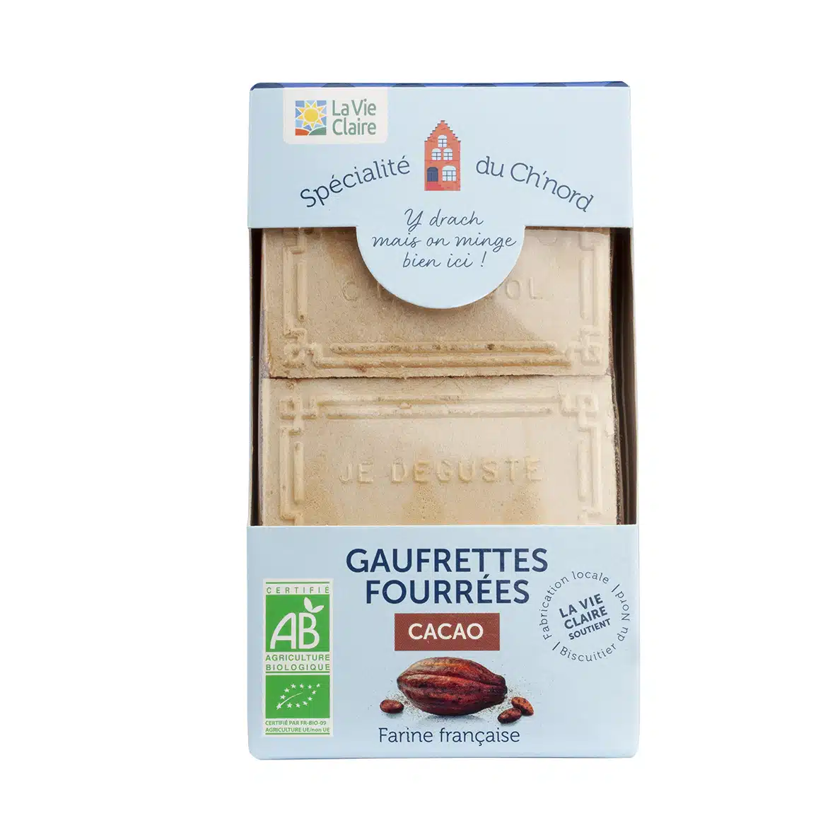 Gaufrettes fourrées au cacao bio