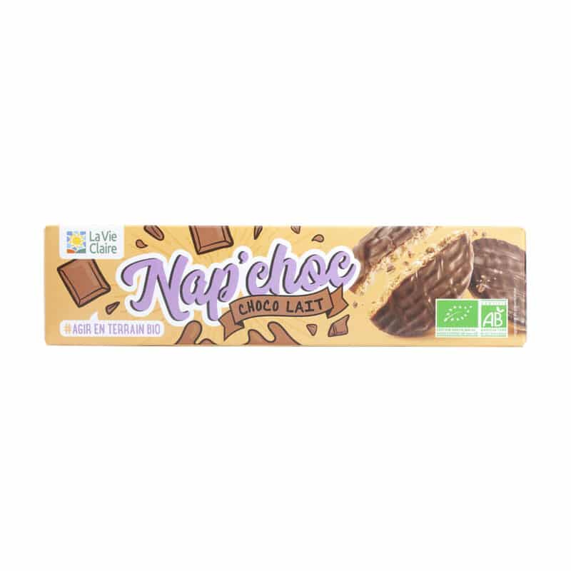 Biscuit nappé au chocolat au lait bio