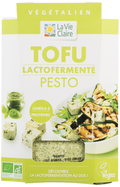 Tofu lactofermenté pesto bio