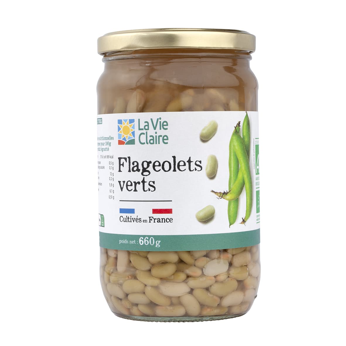 Flageolets verts cuisinés aux arômates