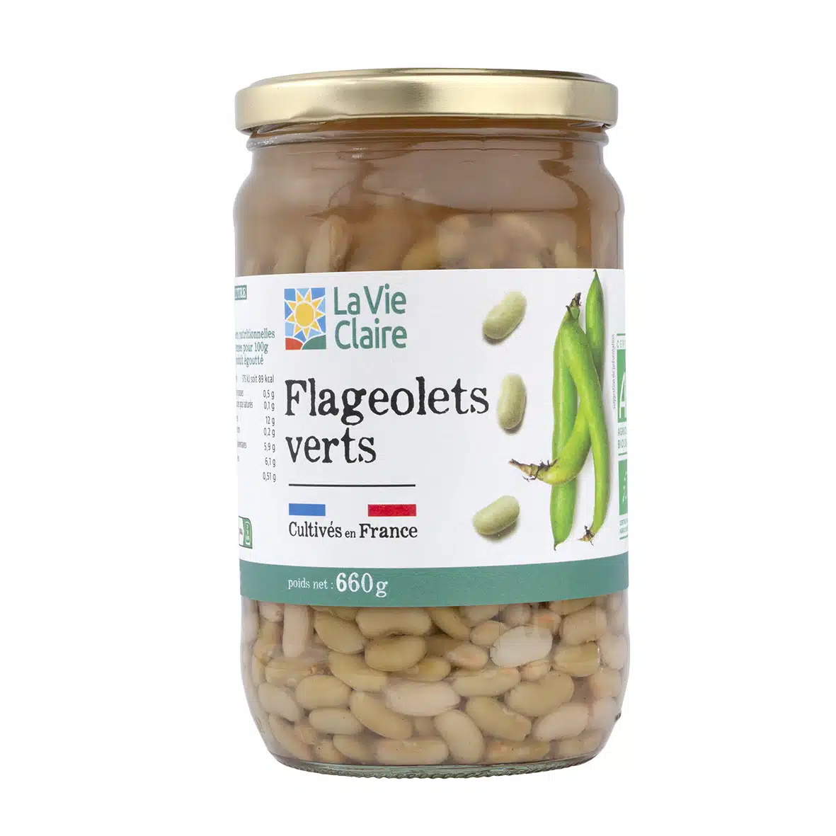 Flageolets verts cuisinés aux arômates
