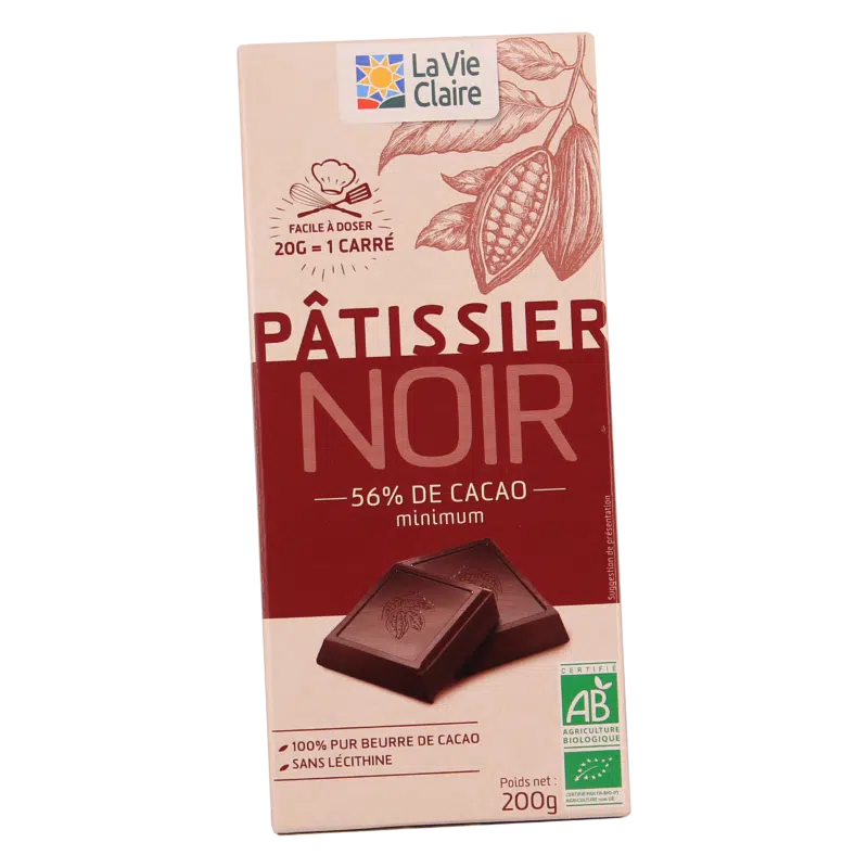 Biscochoc - Tablette patissier chocolat noir 55% - 200g