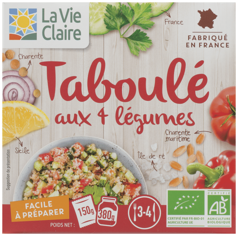 Kit taboulé aux 4 légumes bio