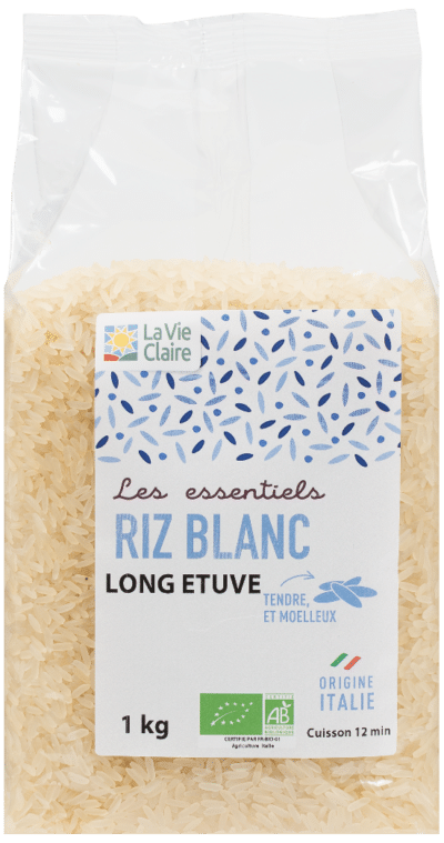 Riz long blanc étuvé bio