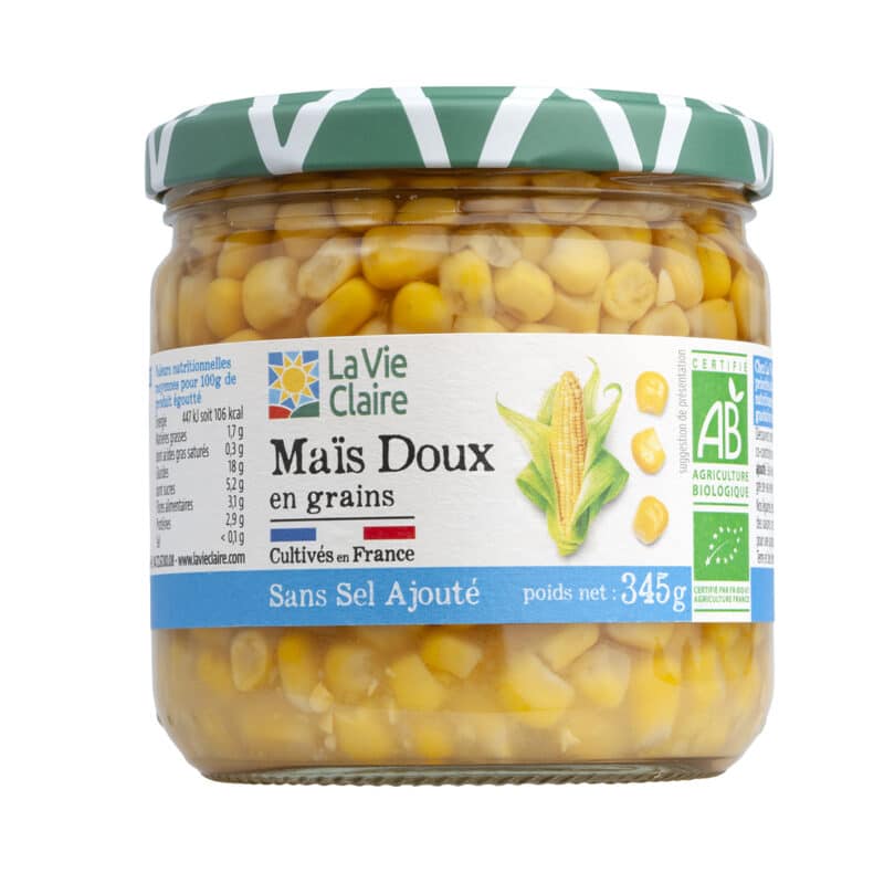 Maïs doux sans sel bio