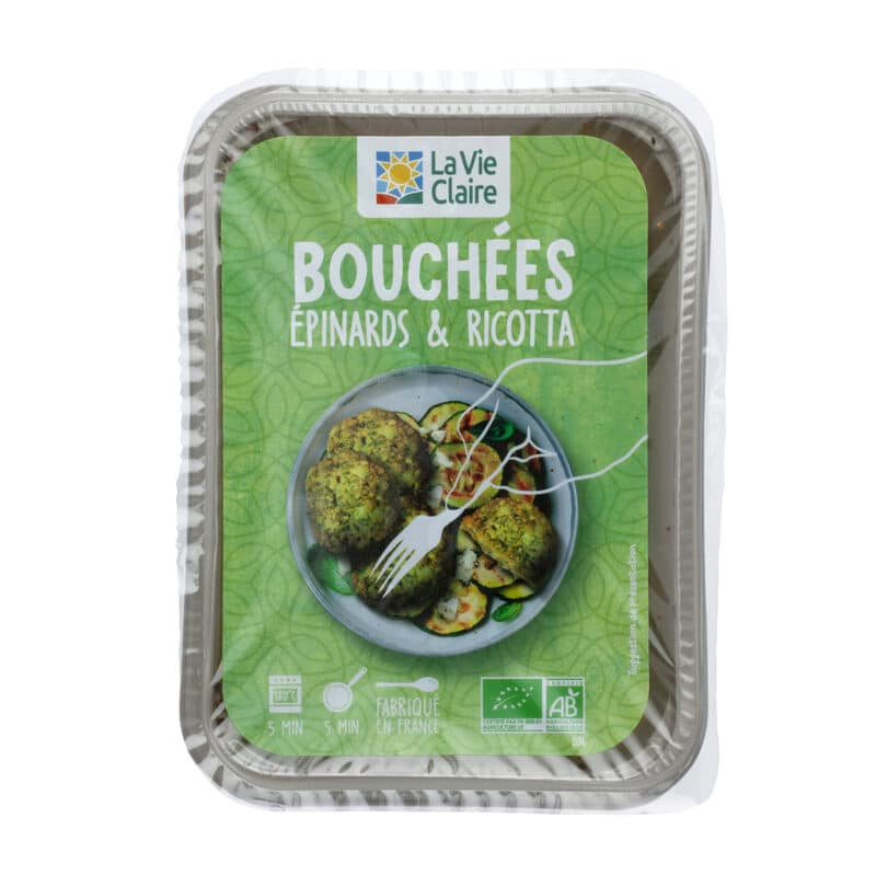 Bouchées épinards ricotta bio