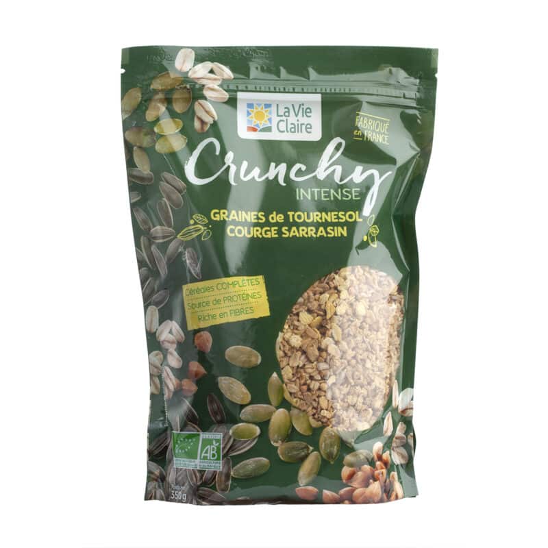 Crunchy aux graines de tournesol, courge et sarrasin bio