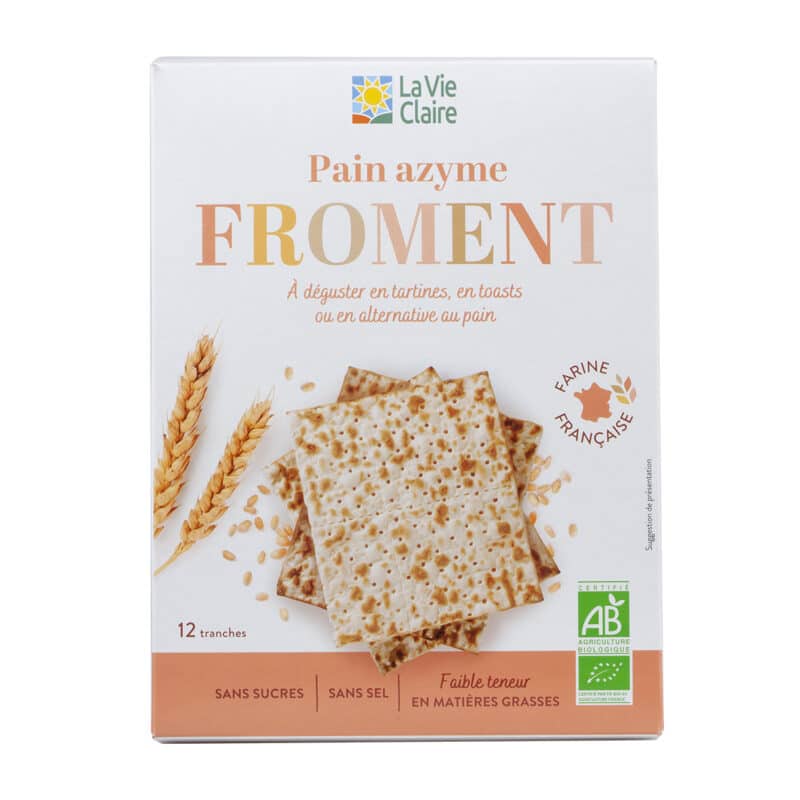 Pain azyme au froment bio