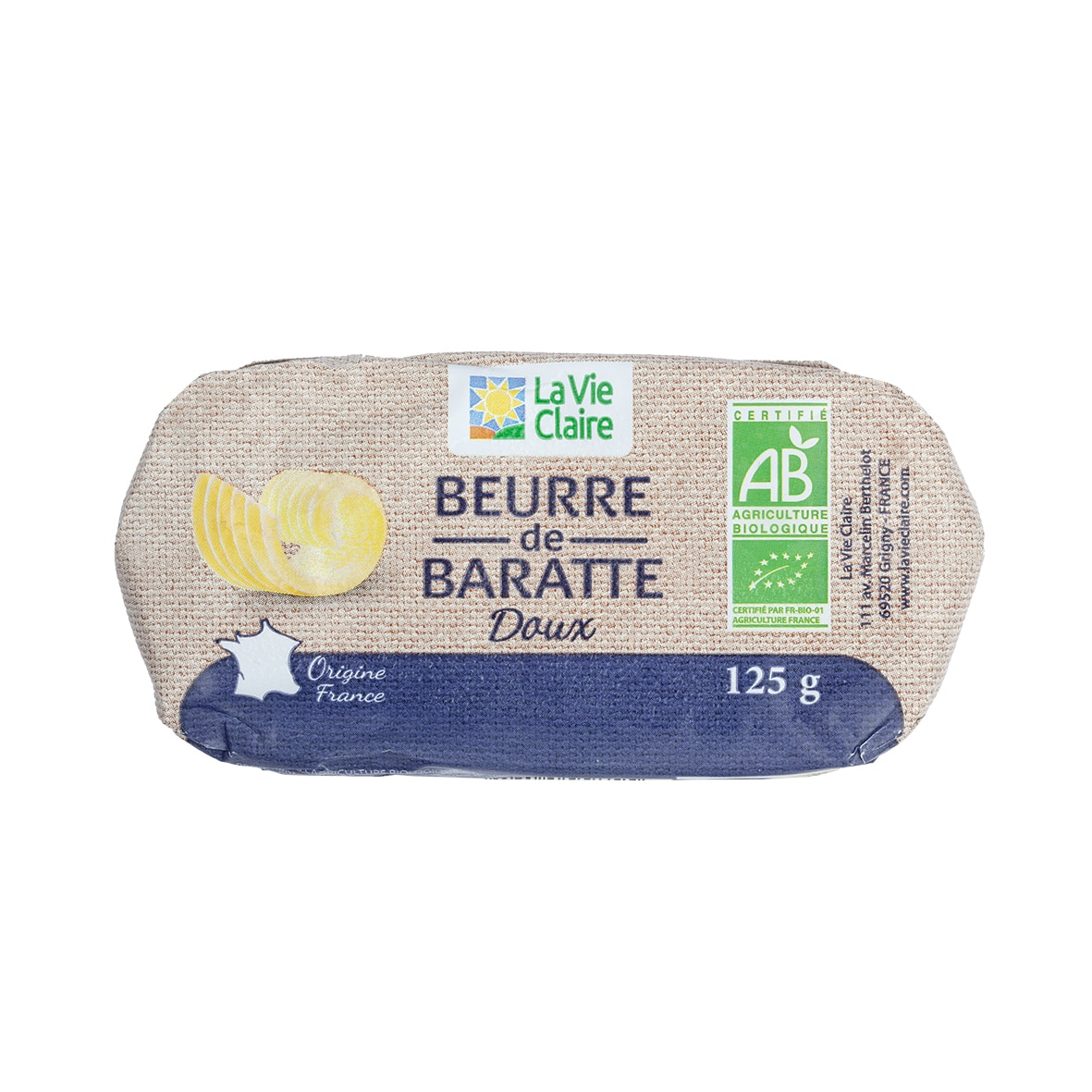 Beurre de baratte doux bio