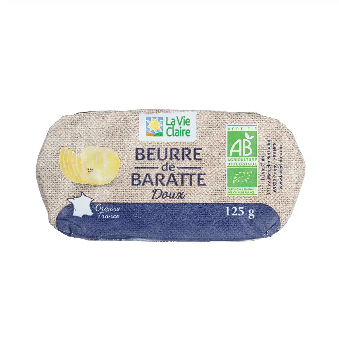 Beurre de baratte doux bio