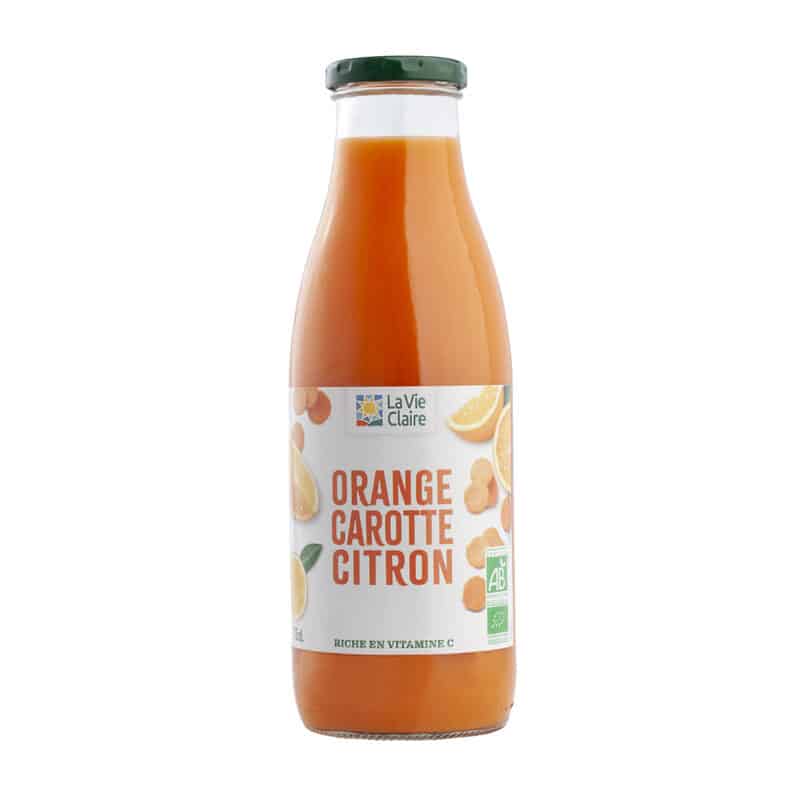 Jus d'orange, carotte et citron bio