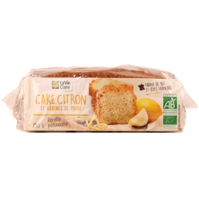 Cake citron et graines de pavot bio