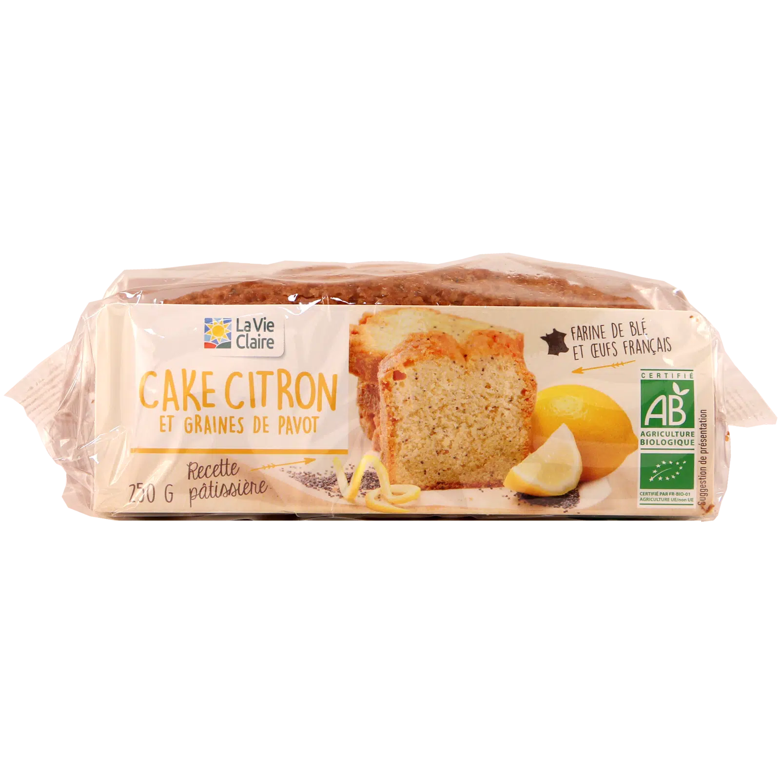 Cake citron et graines de pavot bio