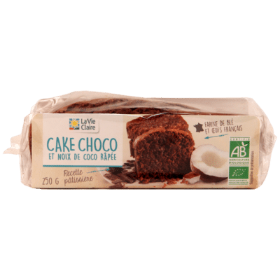 Cake au chocolat et à la noix de coco bio