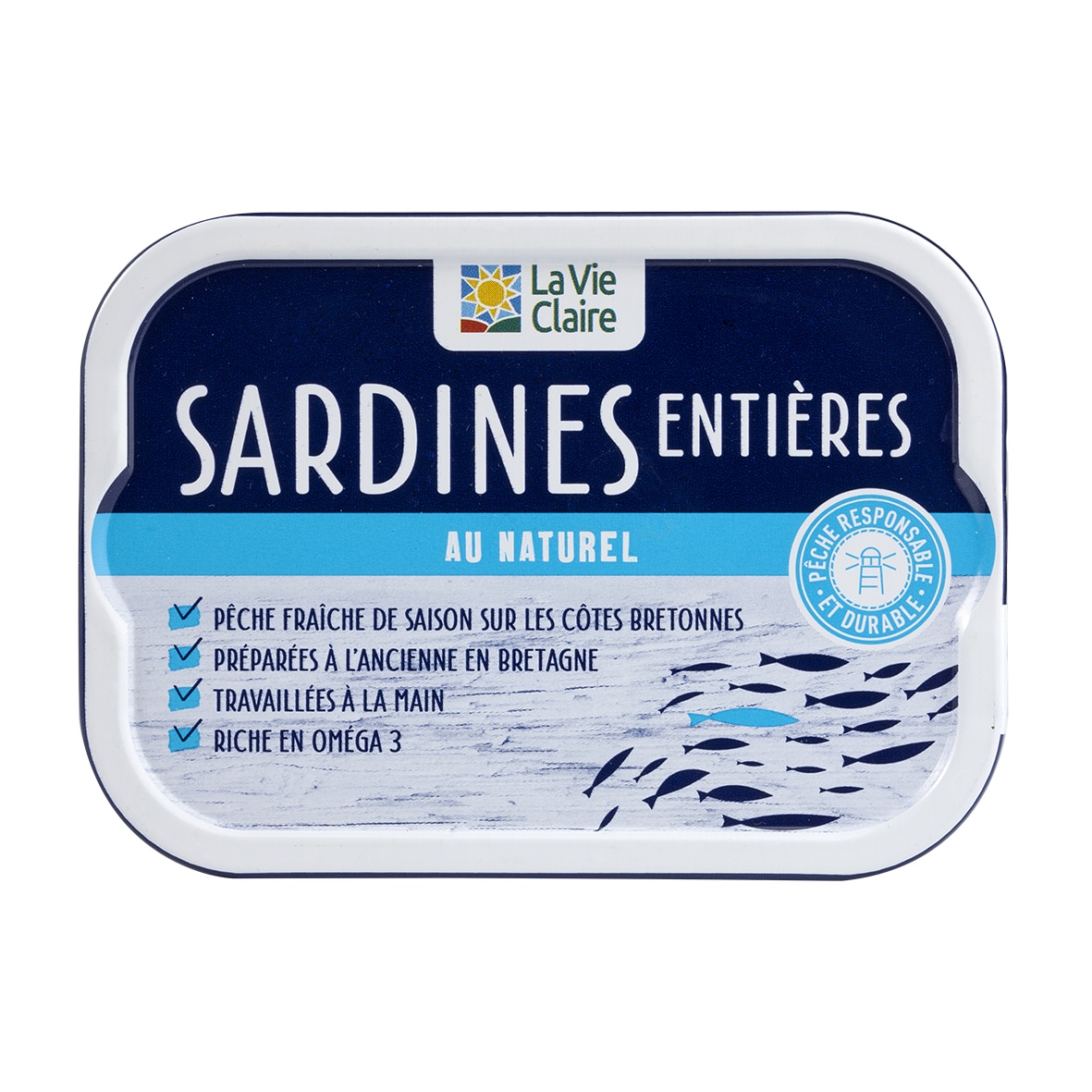 Sardines entières au naturel