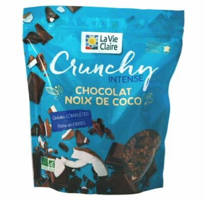 Crunchy au chocolat et noix de coco bio