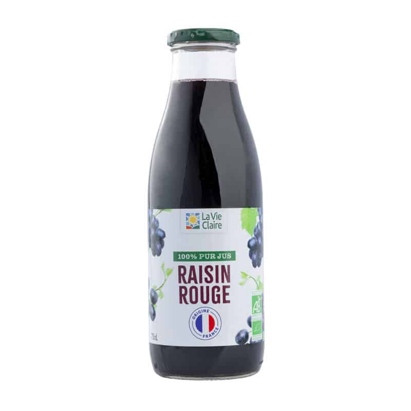 PUR JUS DE RAISIN Rouge BIOLOGIQUE d'origine France 75CL