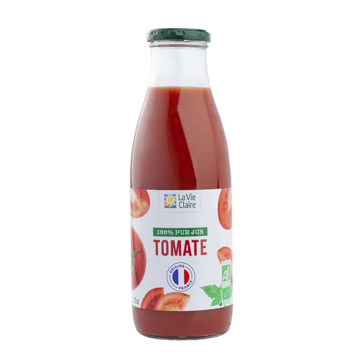 Pur jus de tomate bio, non salé