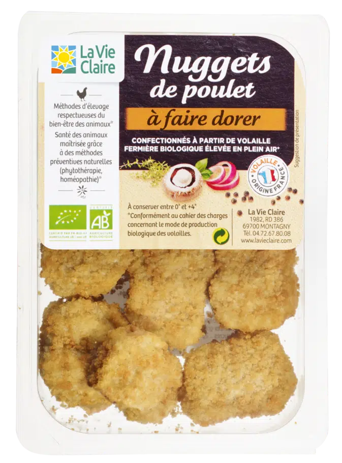 Nuggets de poulet bio