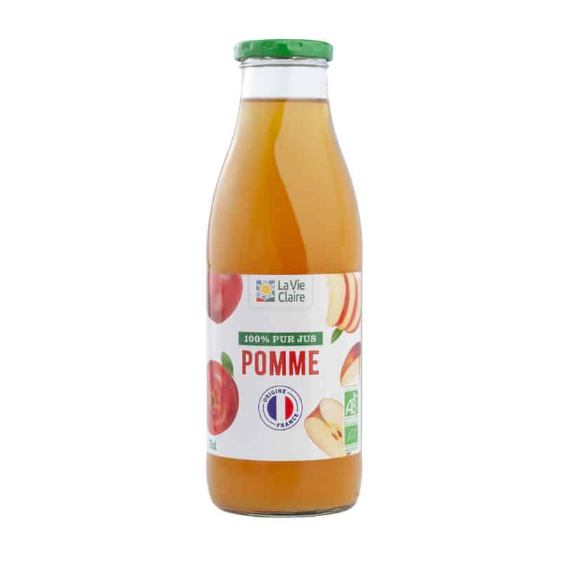 Pur jus de pomme trouble France 75cl bio.