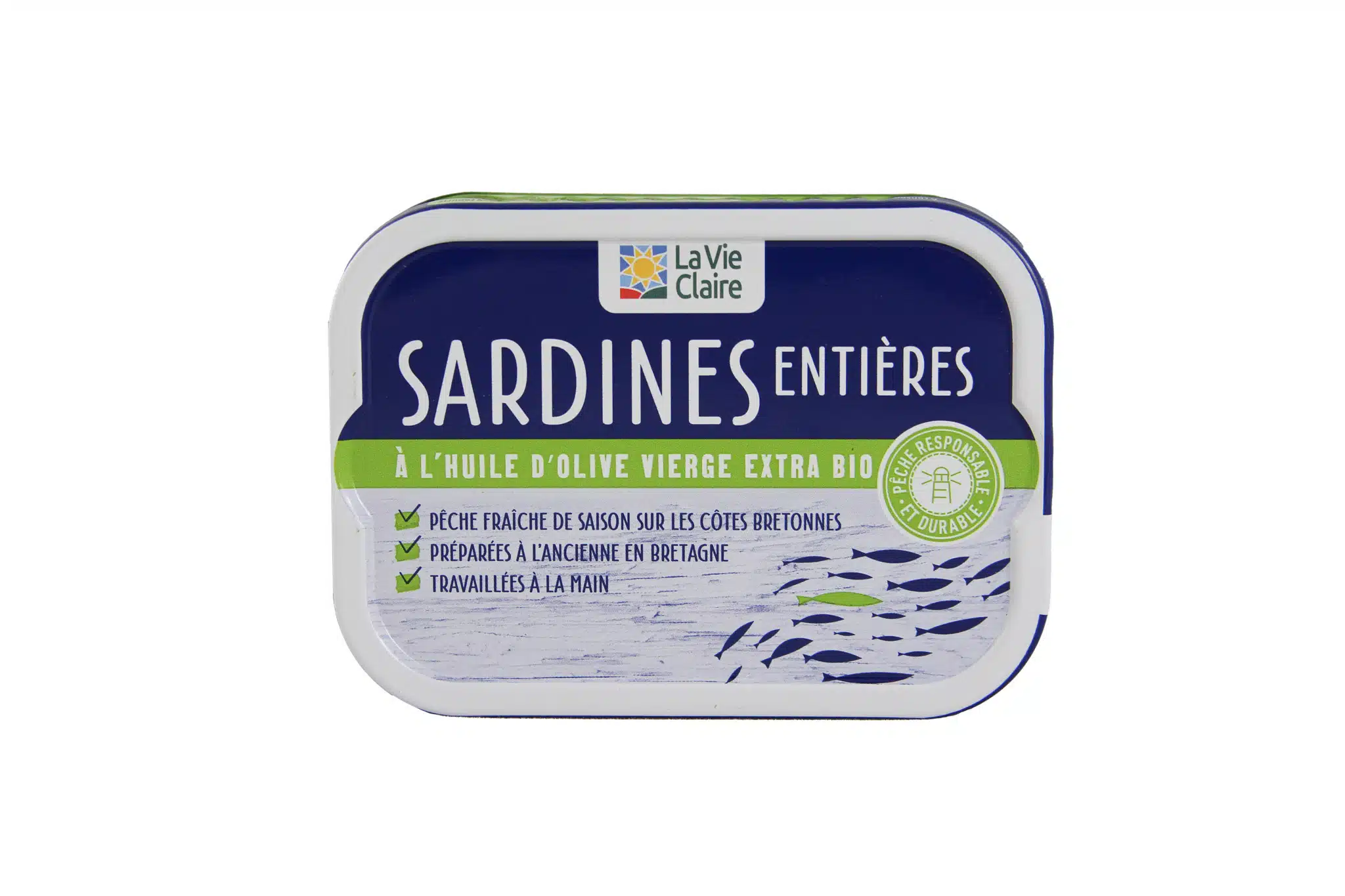 Sardines entières à lhuile dolive vierge extra bio