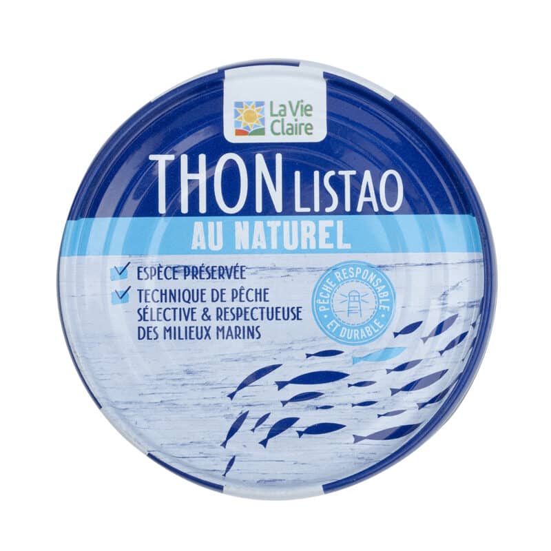 1/5 Thon entier listao au naturel (pêche à la canne) 160g/112g