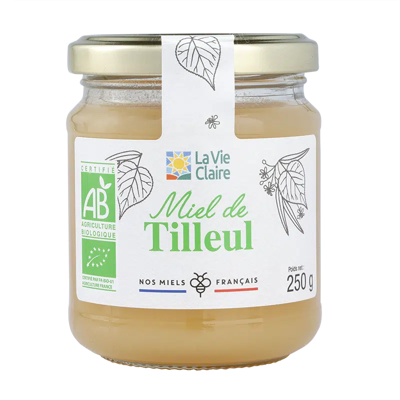 Miel de tilleul de France biologique.