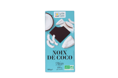 Tablette chocolat noir 66% coco rapée bio