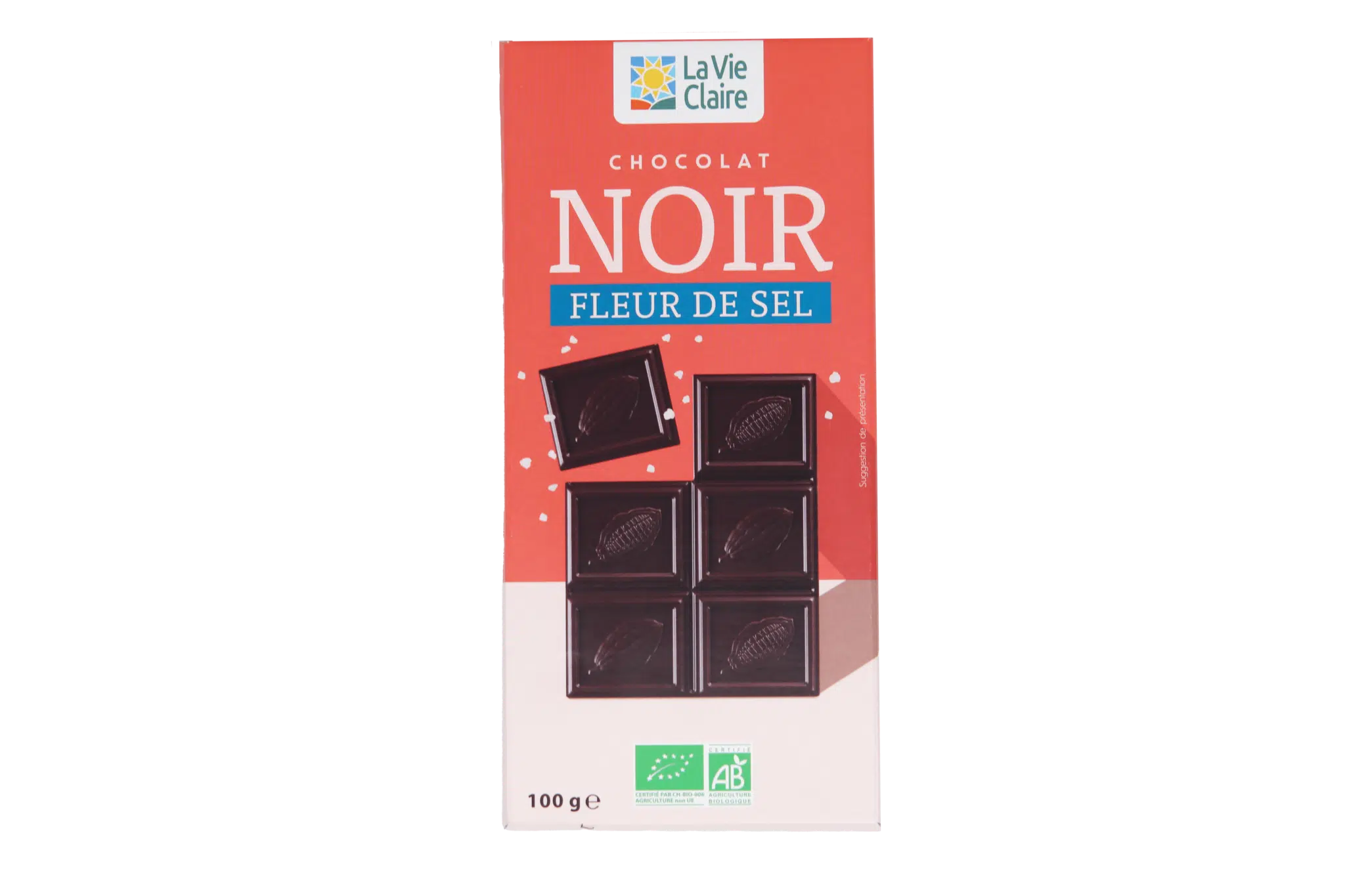 Tablette de chocolat noir à la fleur de sel