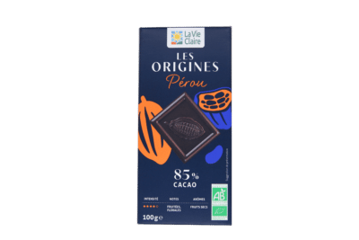 Tablette chocolat noir 85% Pérou bio