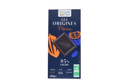 Tablette chocolat noir 85% Pérou bio