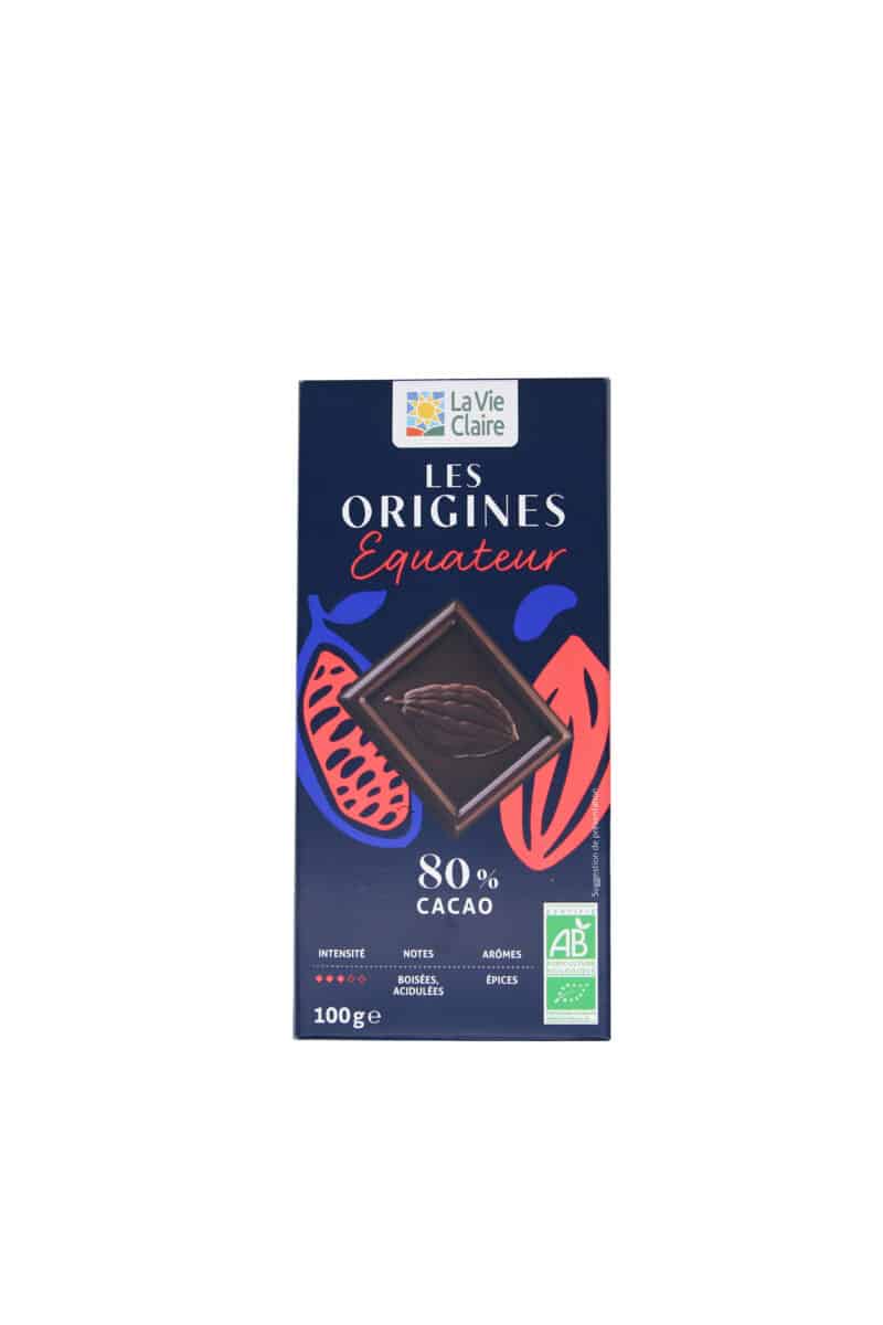 Tablette chocolat noir 66% Equateur bio