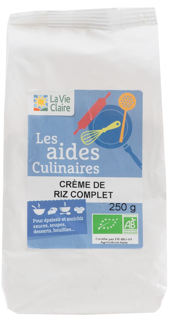 Crème de riz complet bio