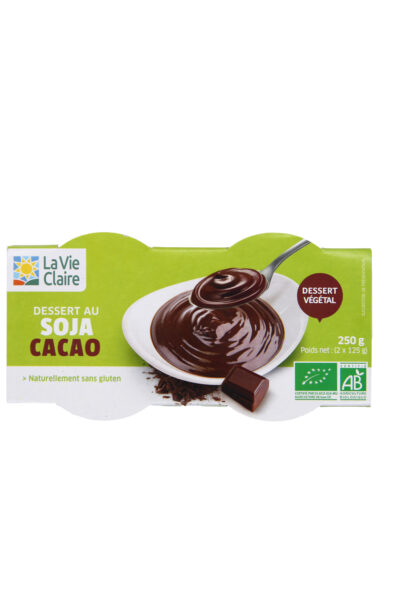 Dessert au soja et cacao bio