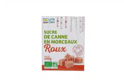 Sucre de canne roux en morceaux bio