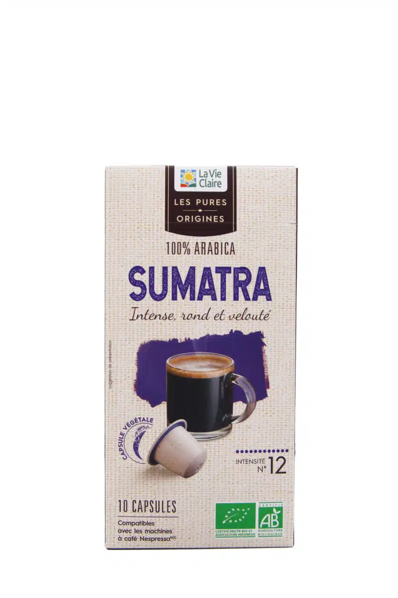 Capsules de café pure origine Sumatra bio