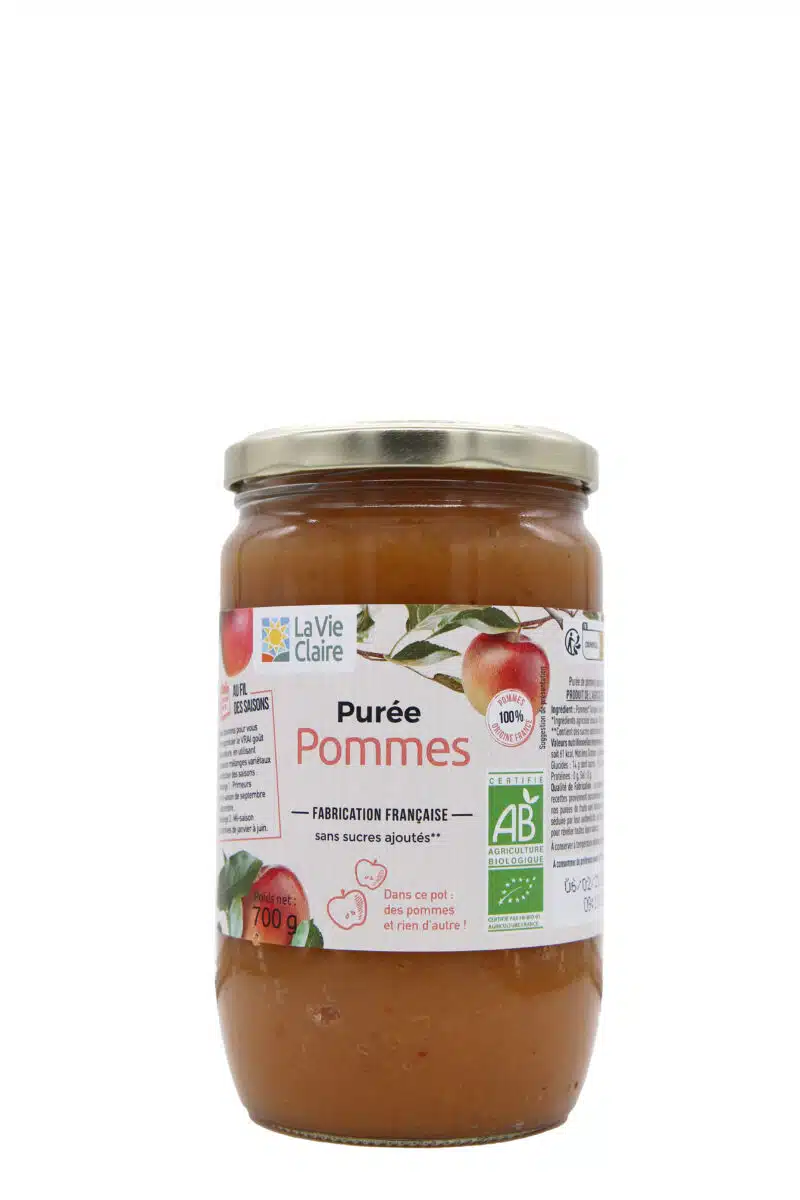 Purée de pommes sans sucres ajoutés bio