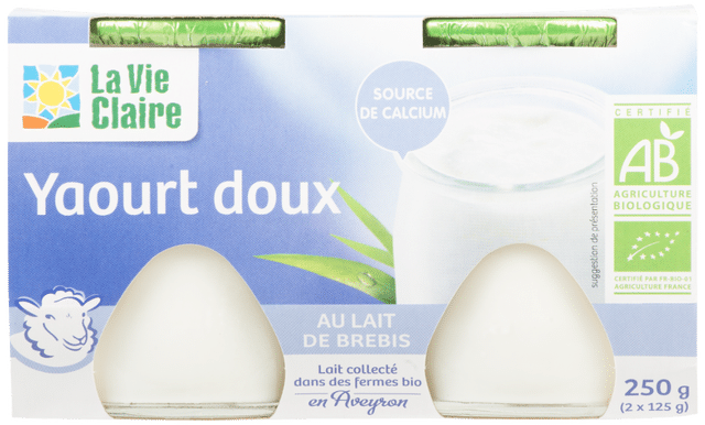 Yaourt doux de brebis 2x125g