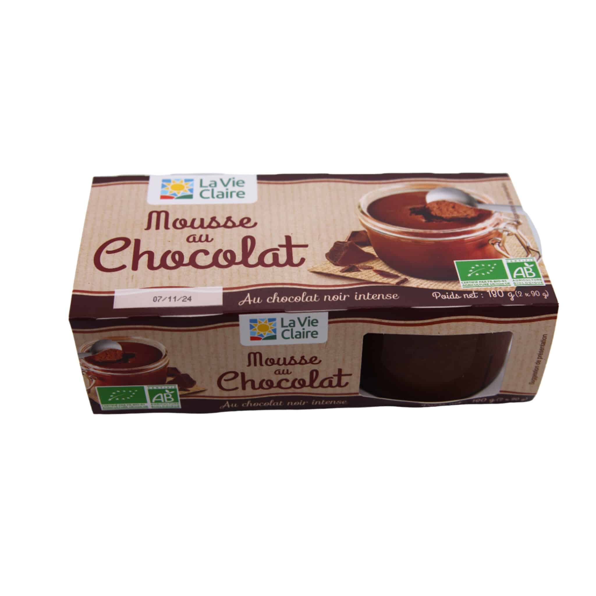 Mousse chocolat noir intense bio