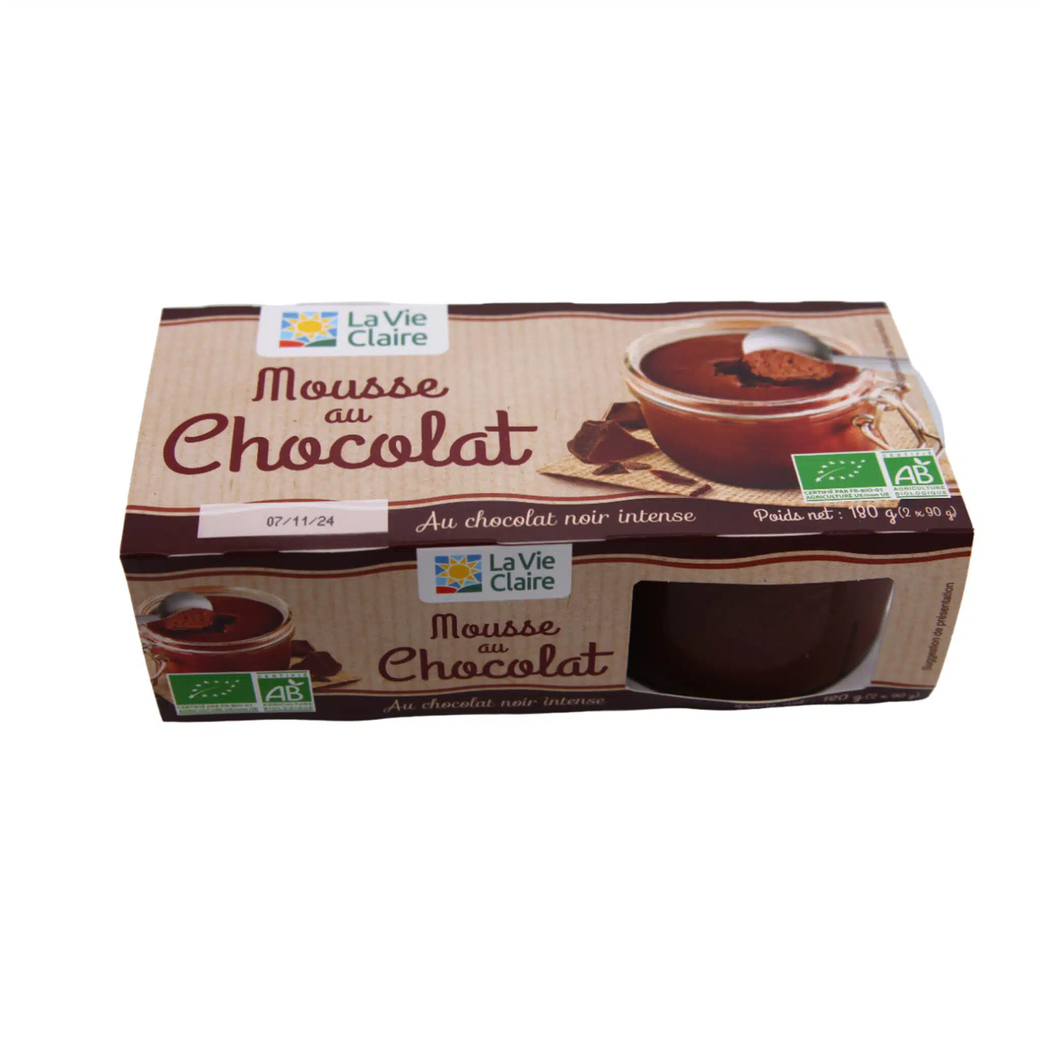 Mousse chocolat noir intense bio