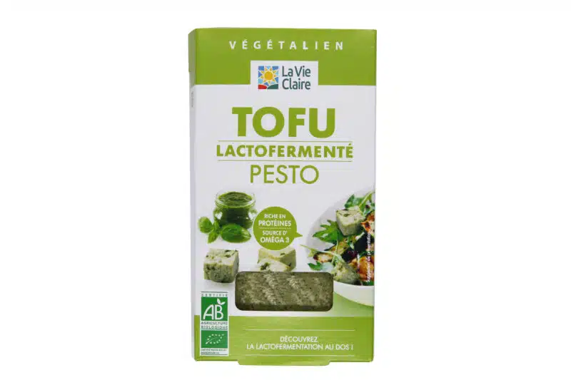 Tofu lactofermenté pesto bio