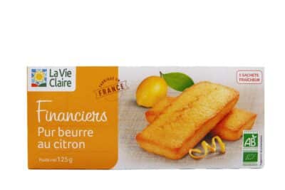 Financiers pur beurre au citron bio