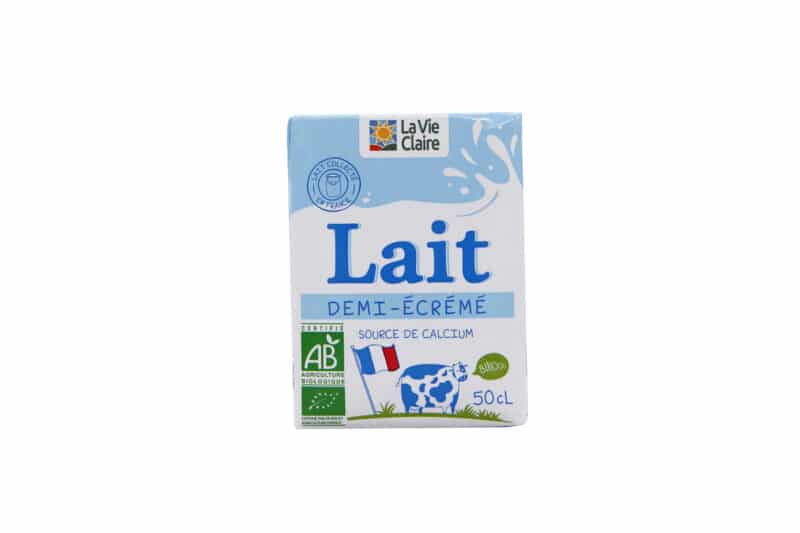 Lait demi-écrémé bio